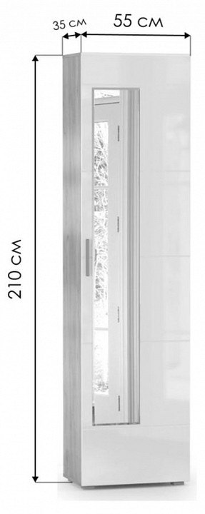 Шкаф платяной Лайн 08.122