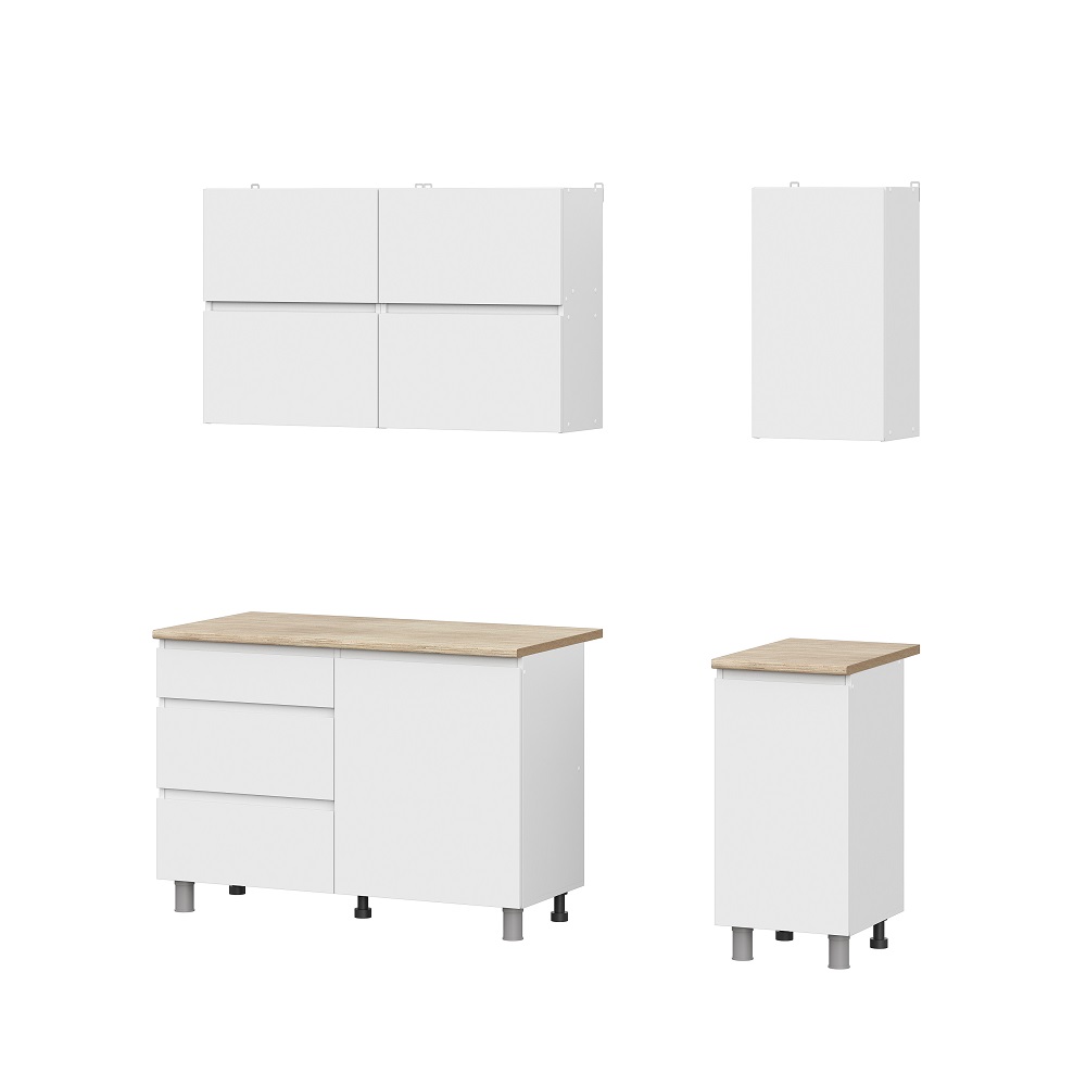 Готовая кухня Токио 1.6 м, белая