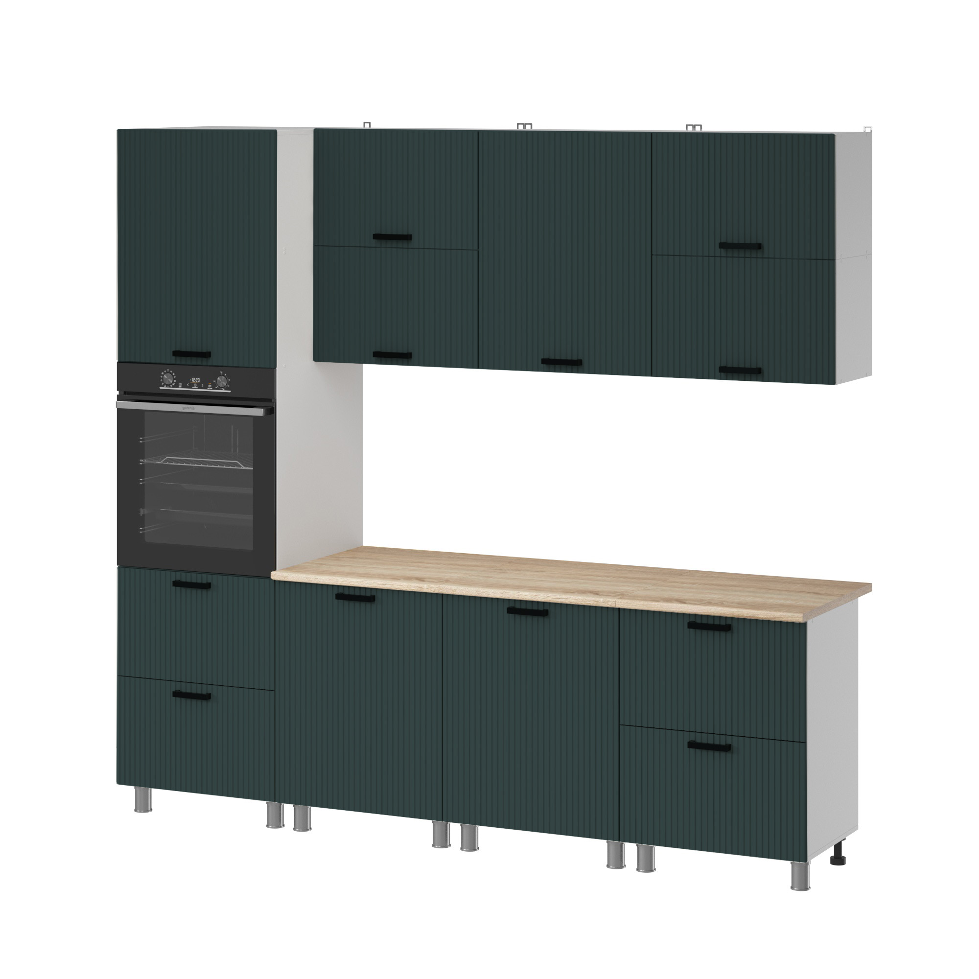 МК Аленушка 2,4м Лотос Изумруд,скоба антрацит,сонома