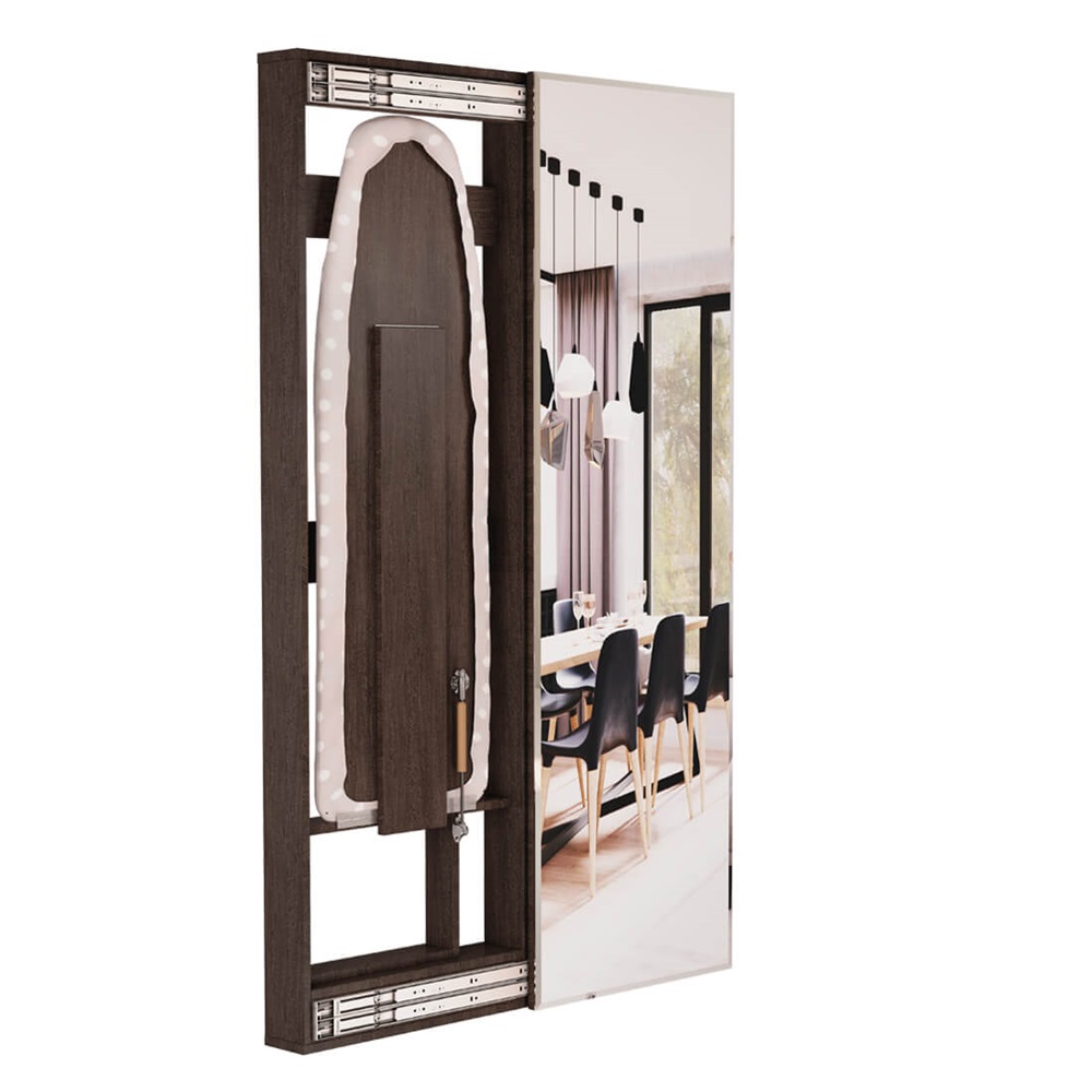 Гладильная доска Смарт с зеркалом, венге