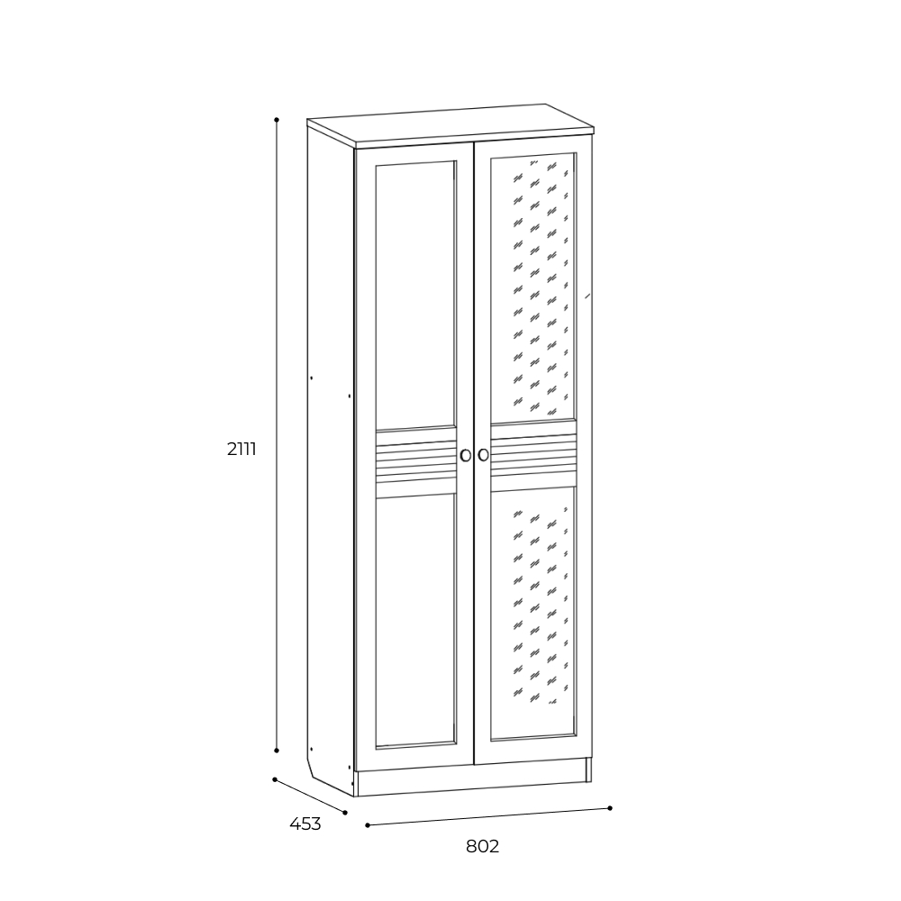Шкаф двухдверный книжный Лестер