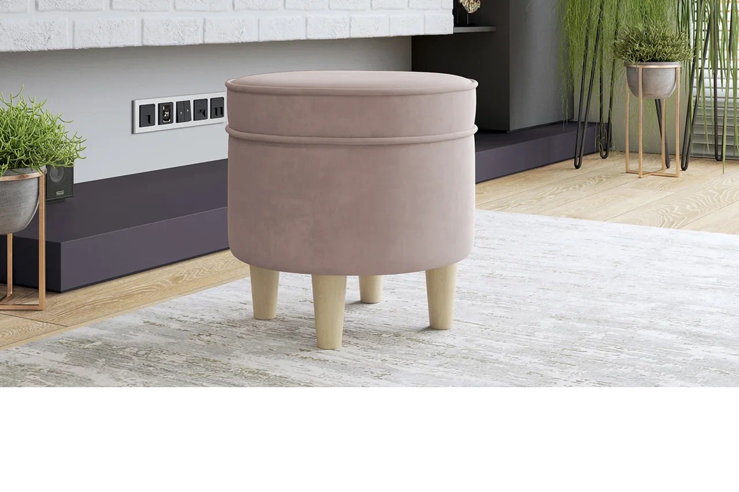 Пуф Лора Розовый