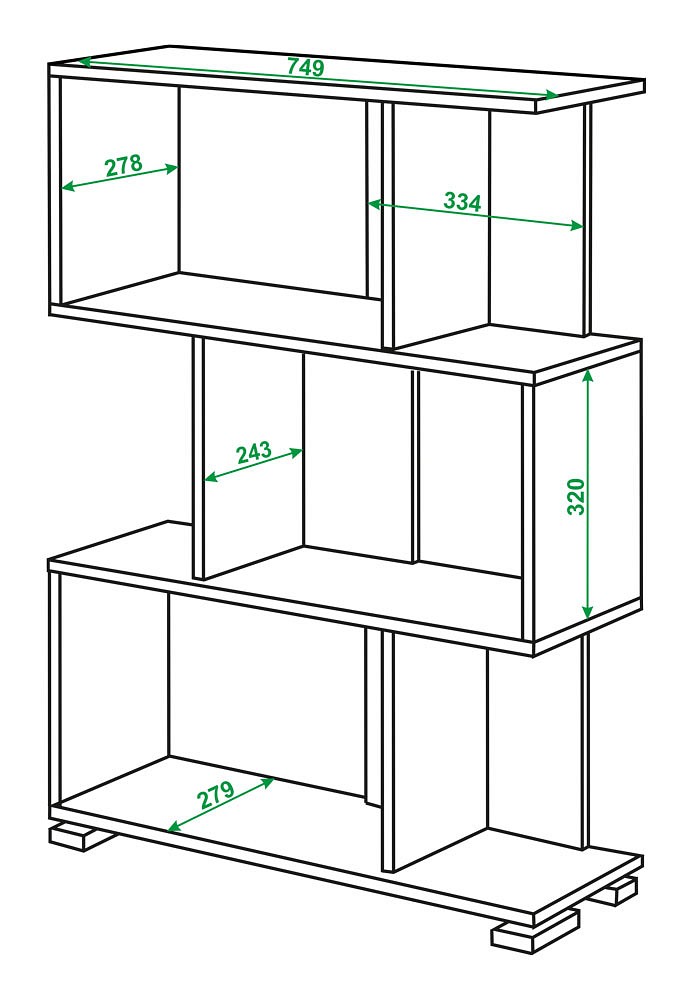 Стеллаж Домино нельсон СЛ-5-3