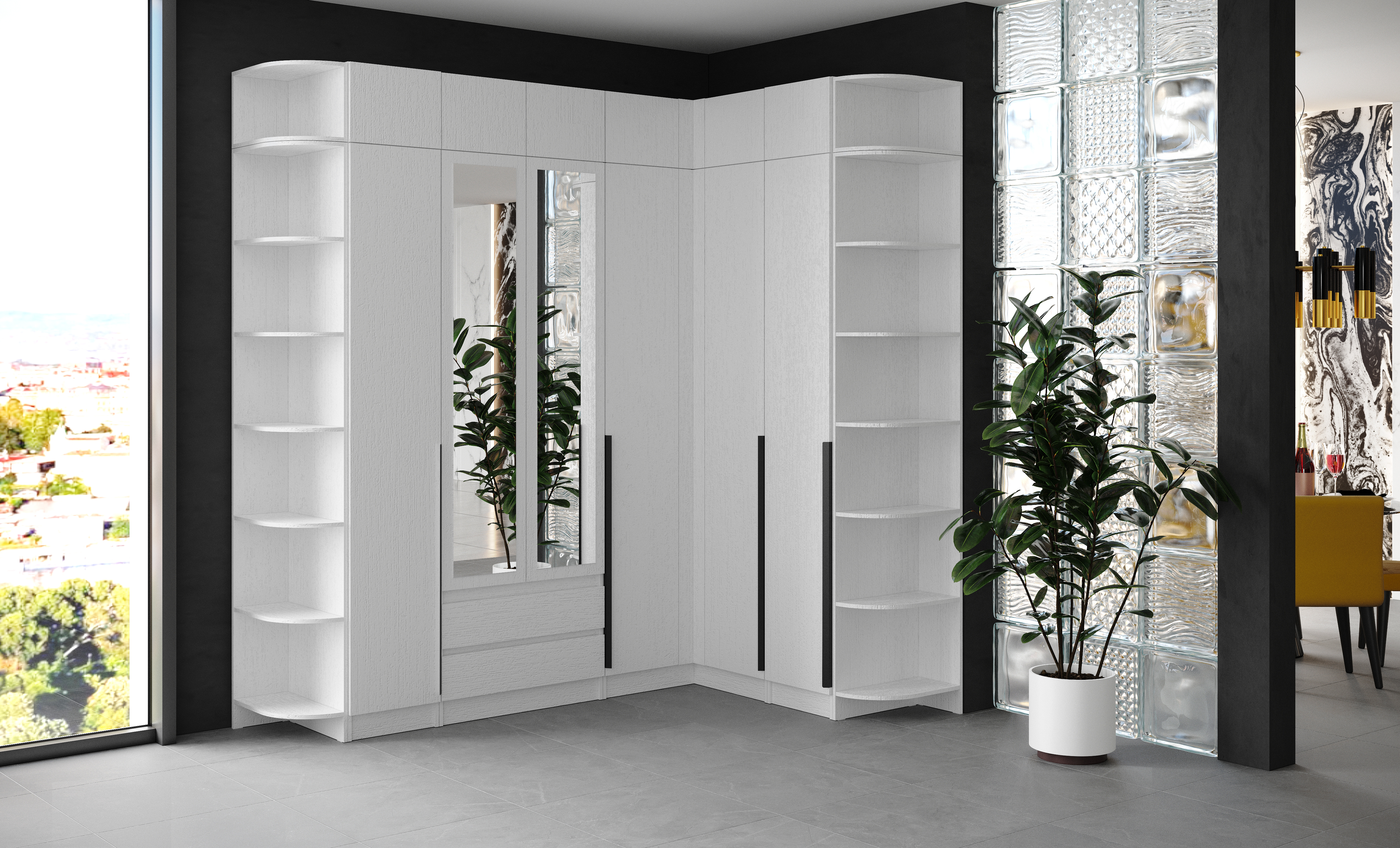 Шкаф Мадрид (1,6) без зеркала белый