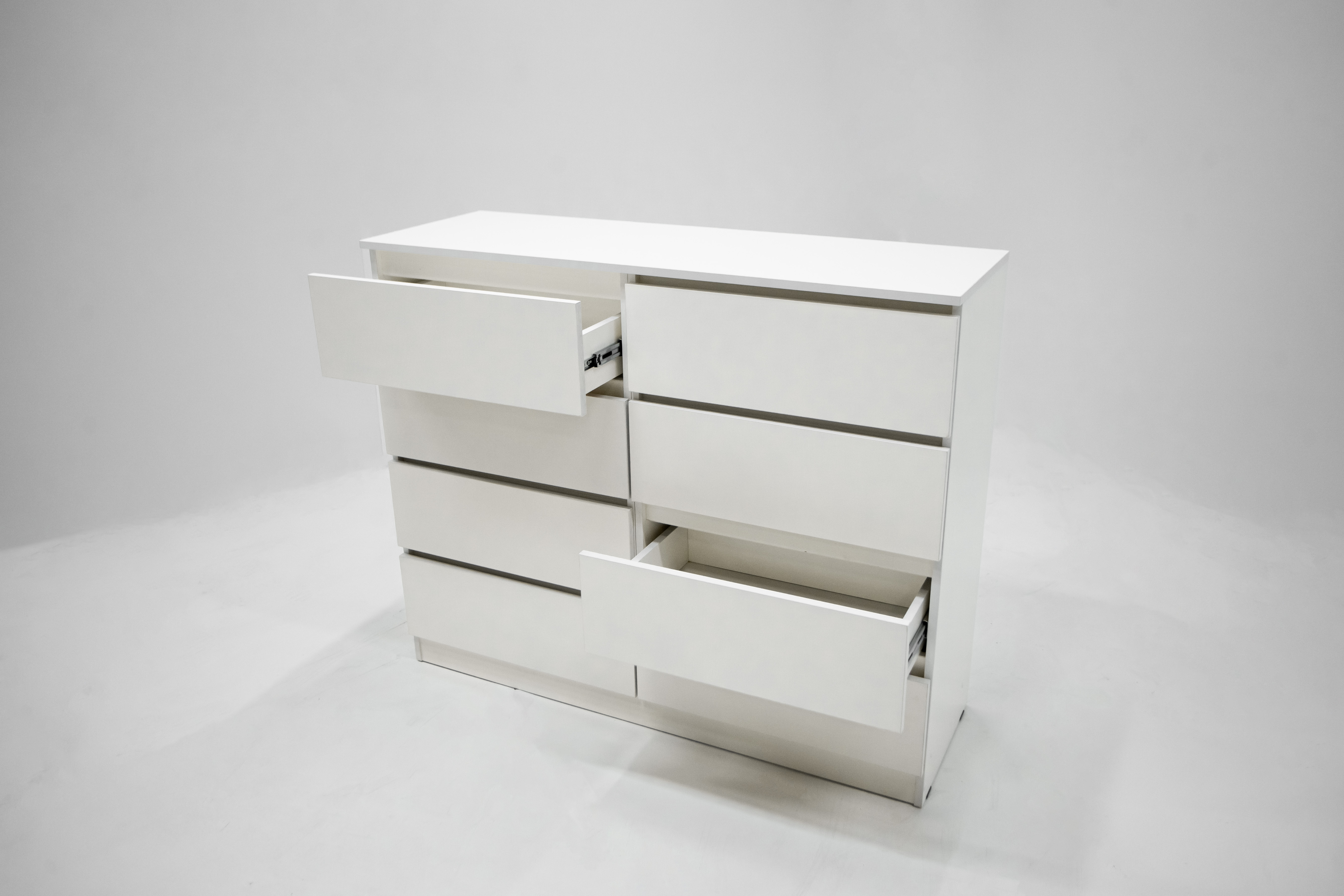 МС Охта Лайт Комод 1200.8 Белый гладкий