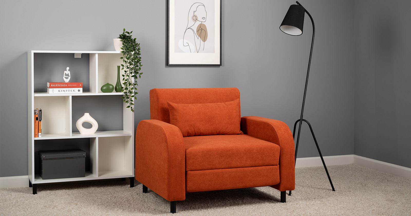 Кресло-кровать Киото ТД 781, Кирпичный