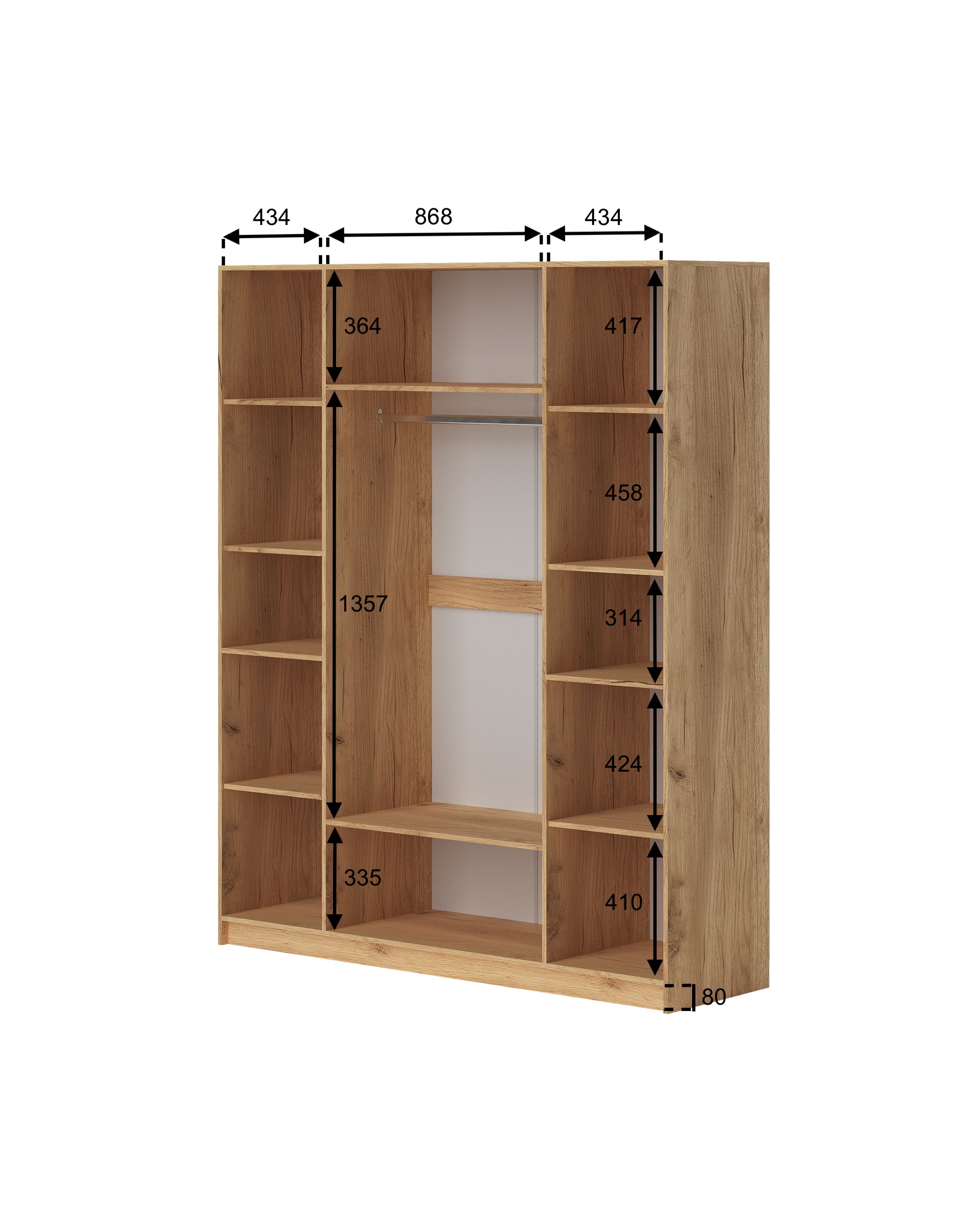 Шкаф Ньёрд 1800 Дуб вотан/Черника