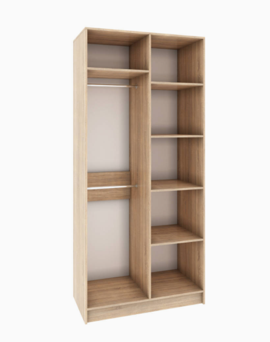 Шкаф 2-х створчатый Мадлен (Дуб шале серебро)