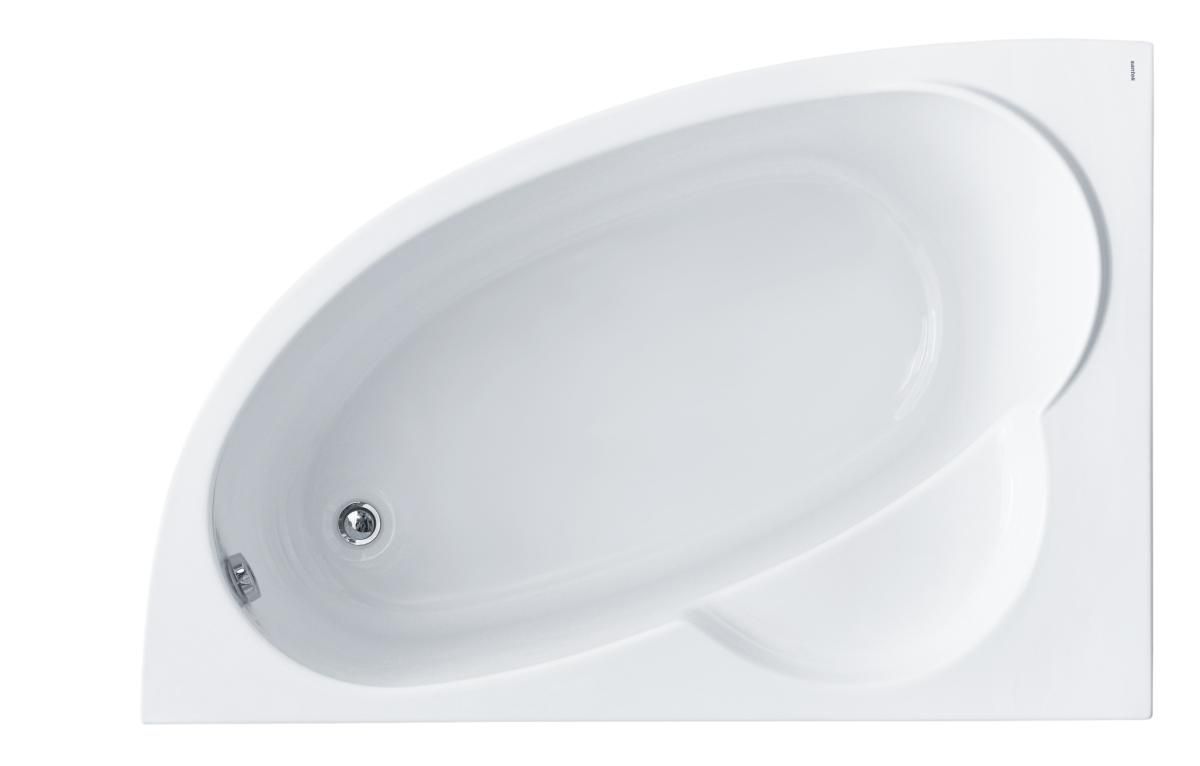 1.WH30.2.394 ШРИ-ЛАНКА 150х100 ванна асимметричная акриловая левосторонняя белая