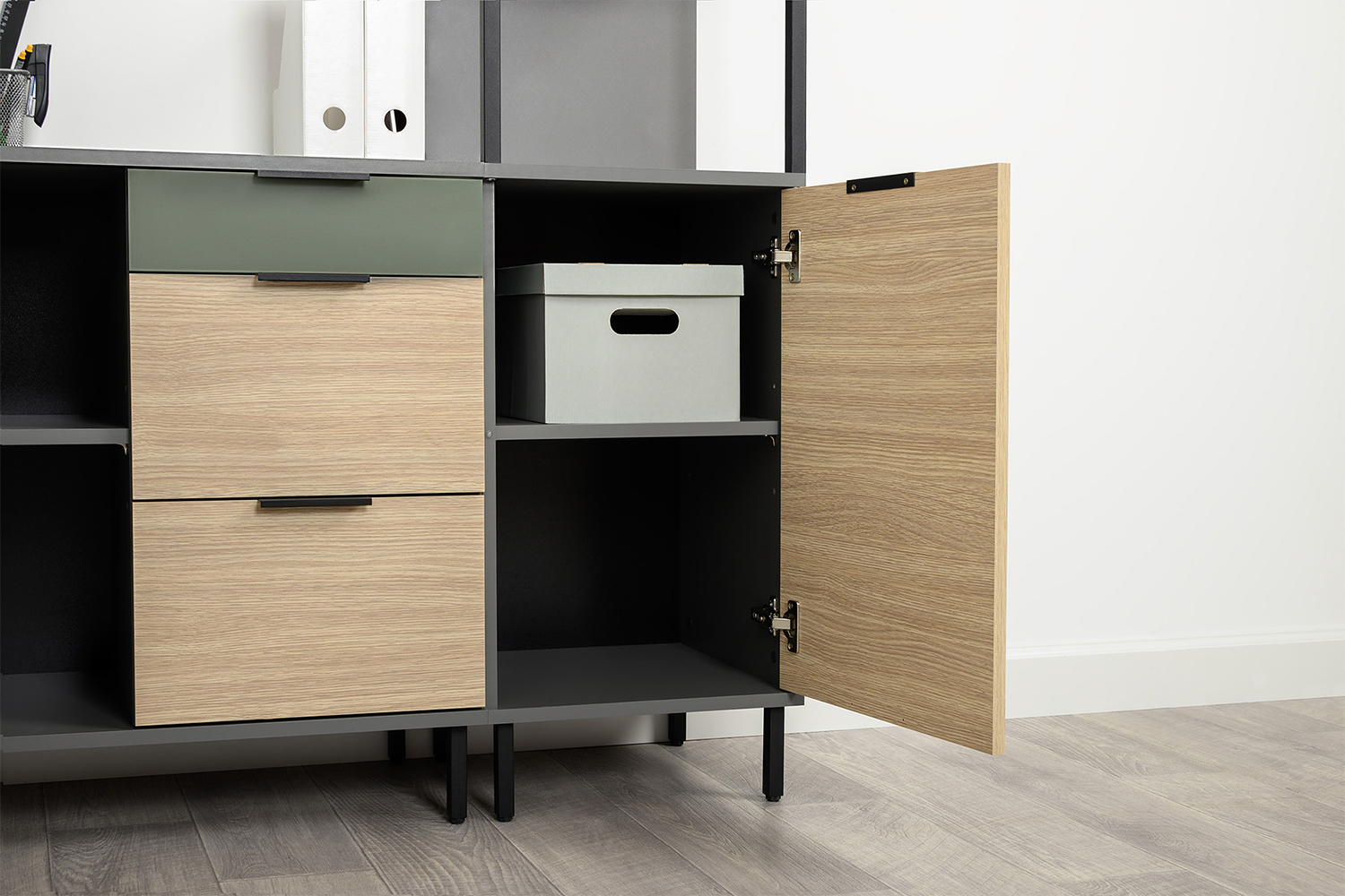 Стеллаж Марвэл 16.426, Темно-серый, Сатин, Плэйн