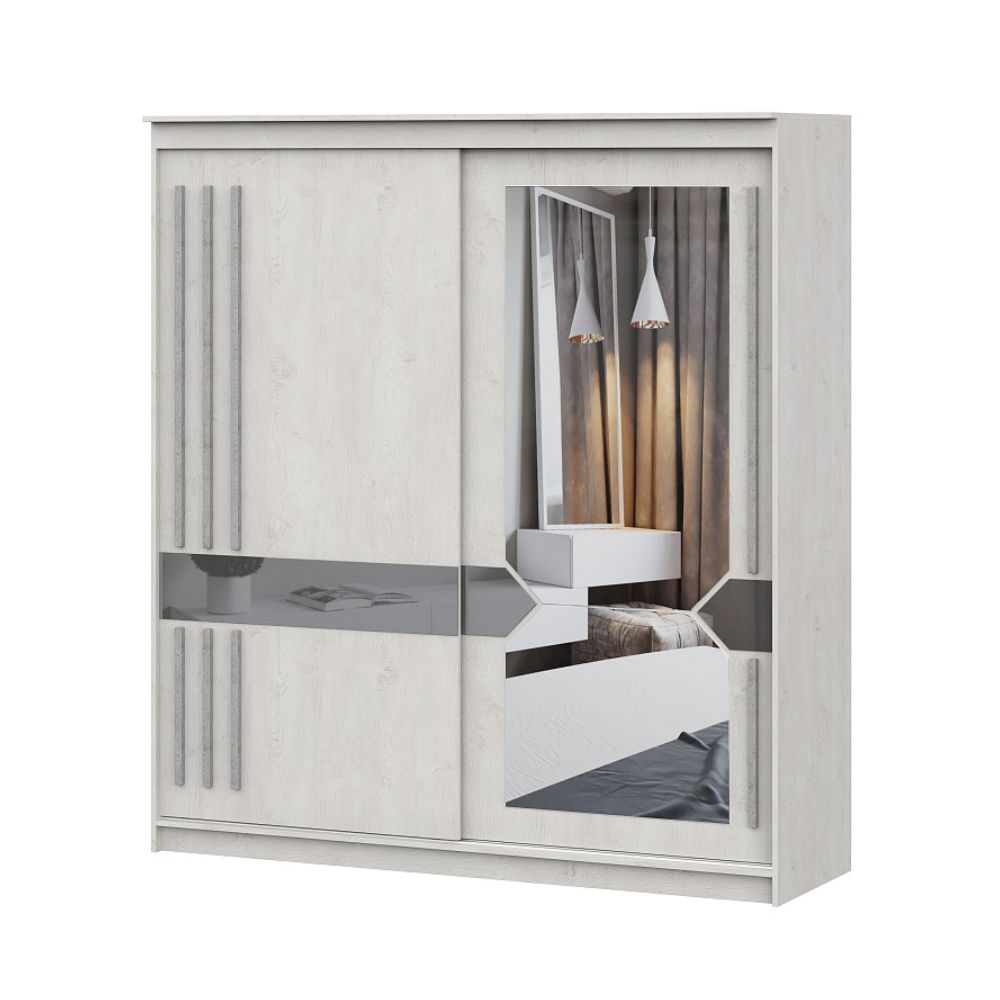 Шкаф-купе №25 2.0 м, грей сосна