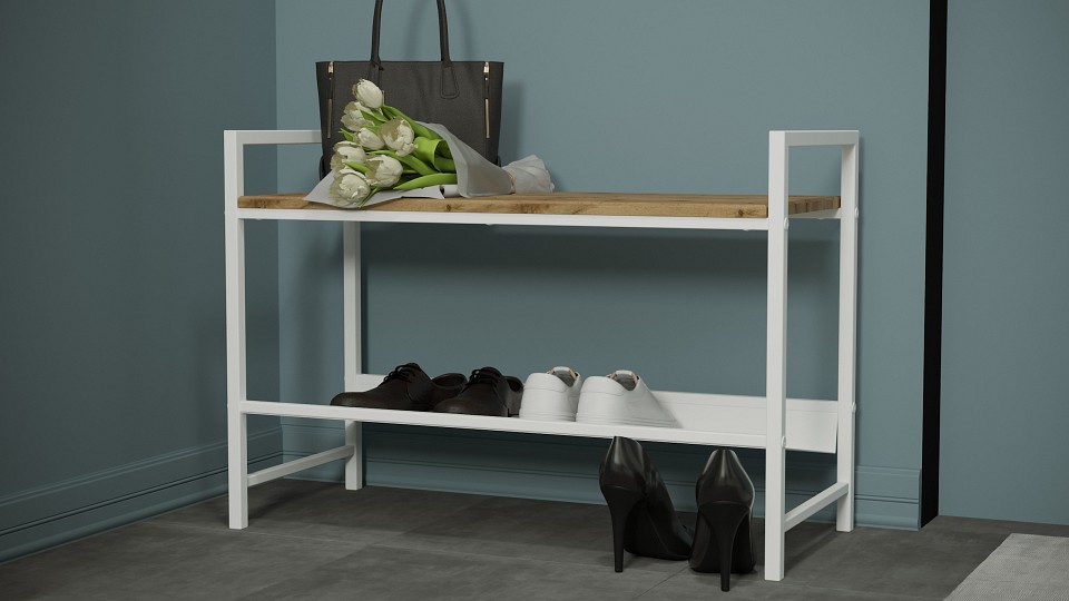 Банкетка-стеллаж для обуви Хигс СКП01