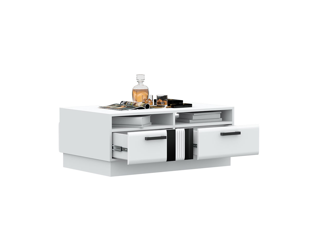 Стол журнальный Магнолия, Белый глянец холодный