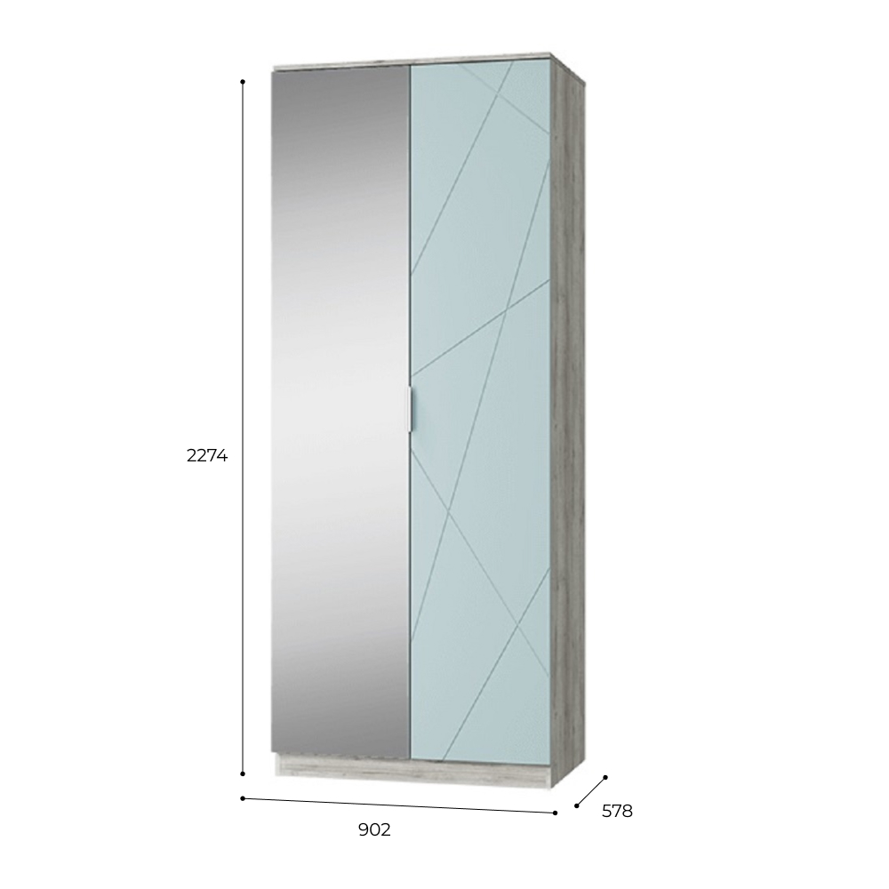 Шкаф для одежды с зеркалом Лагуна