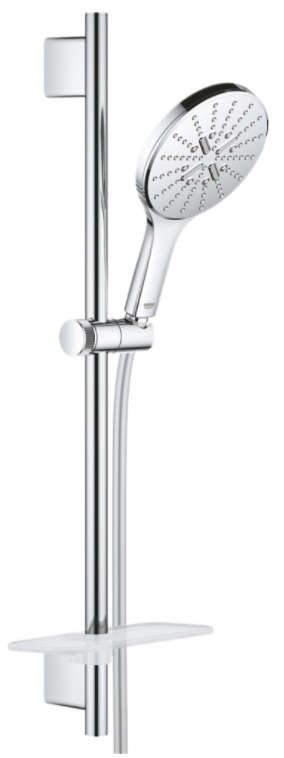 26592000 RainShower SmartActive 150 Душевой гарнитур III, душевая штанга 600 мм, шланг 1750 мм, 9,5 л/мин, полочка, хром