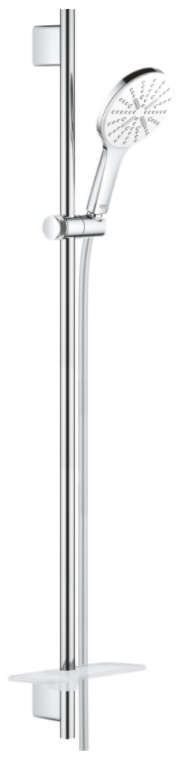 26579LS0 Rainshower SmartActive 130 Душевой гарнитур III, душевая штанга 900 мм, шланг 1750 мм, 9,5 л/мин, полочка, белая луна