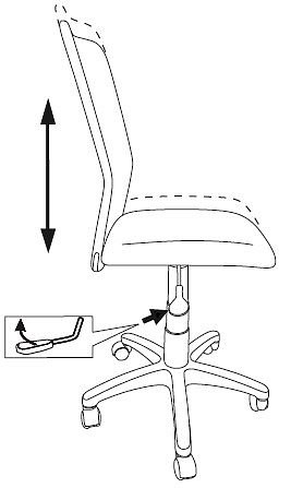 Стул компьютерный KD-9/WH/TW-55