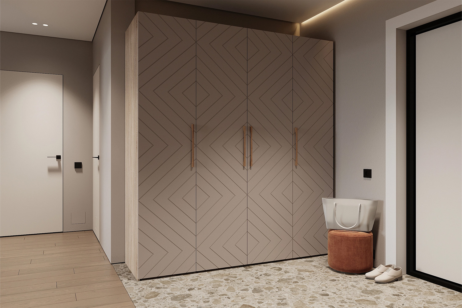 Ньёрд Шкаф 1800 Дуб Сонома/Ива пепельная