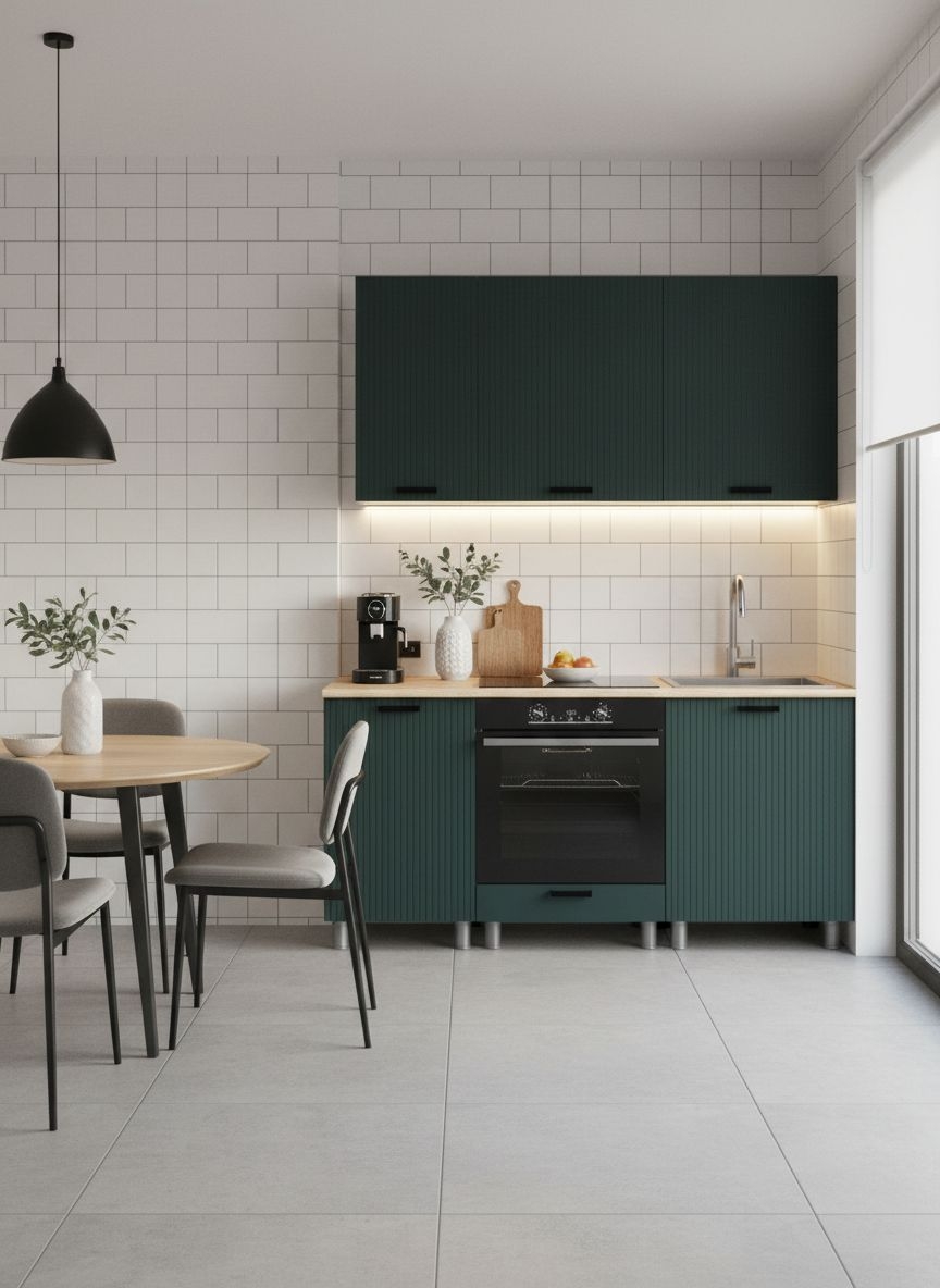 МК Аленушка 1,6м в.6 Лотос Изумруд,скоба антрацит,сонома