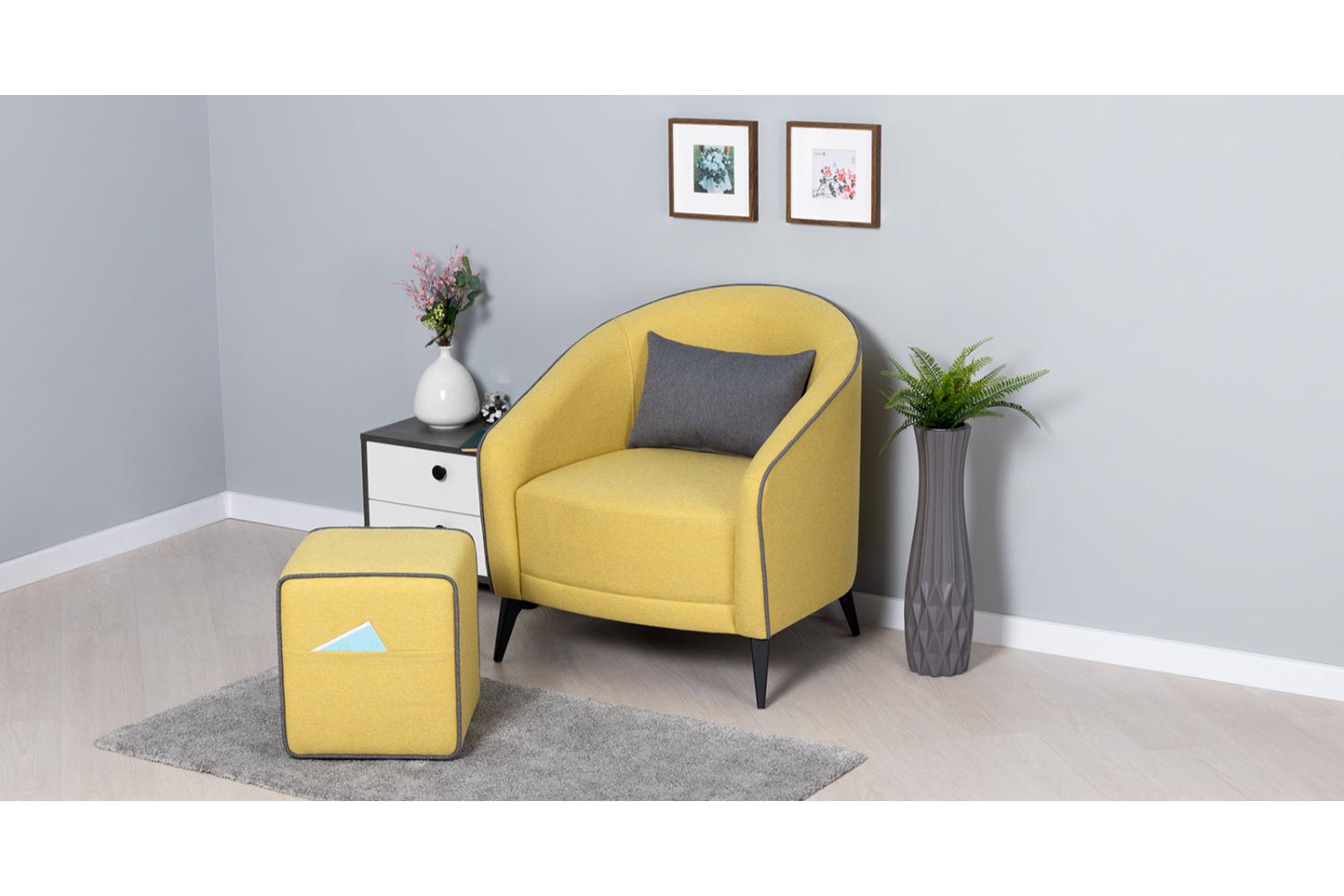 Кресло Бернис, Желтое