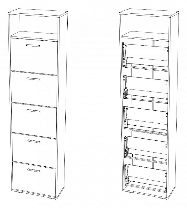 Шкаф для обуви Санти НМ 013.26