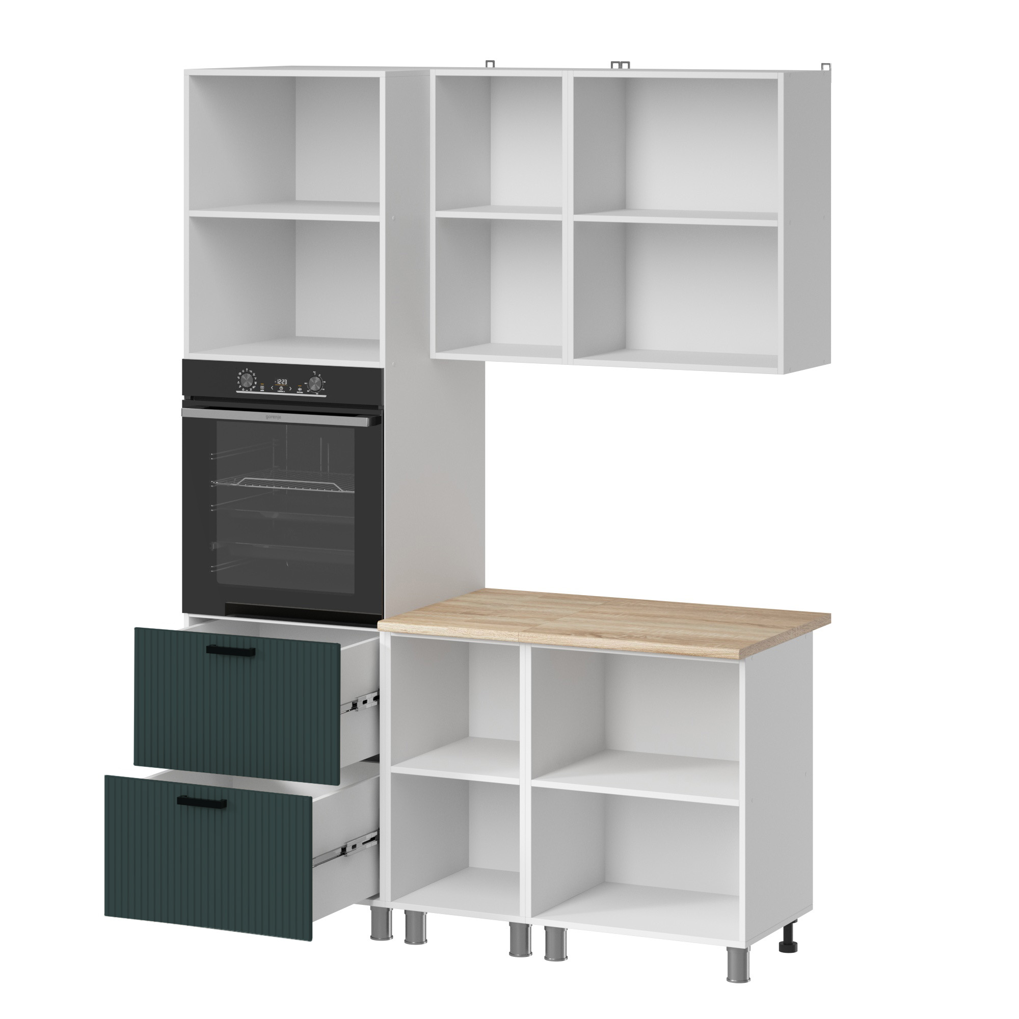 МК Аленушка 1,6м ПД Лотос Изумруд,скоба антрацит,сонома