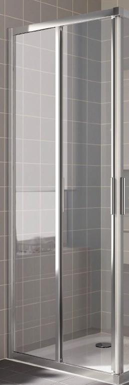 CADA XS CK E2L 09020 VPK 2-х ств.раздвиж. дверь для комбинации со второй дверью 885-910/2000, крепление слева, стекло прозр. ESG Clean