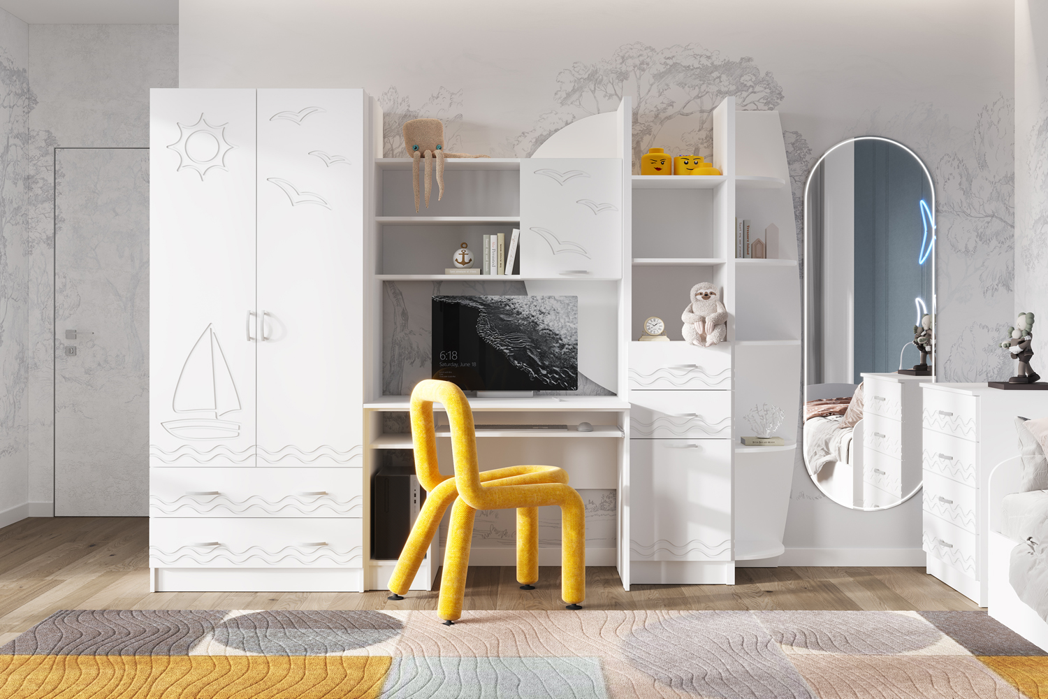 Стенка Юниор-2, Шарли Белый, Белый