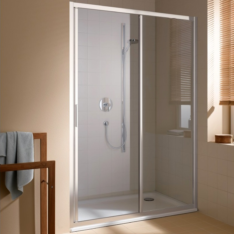 CADA XS CK G2L 11020 VPK 2-створ. раздвижная дверь 1070-1110/2000 с фикс.панелью слева, стекло прозр. ESG Clean