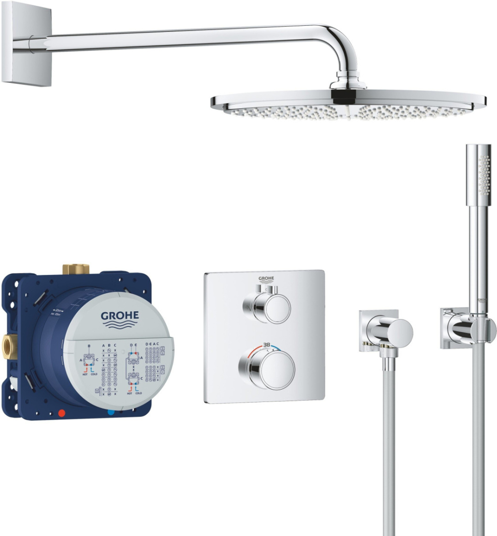34730000 Grohtherm Набор для комплектации душа с Rainshower Cosmopolitan 310, хром