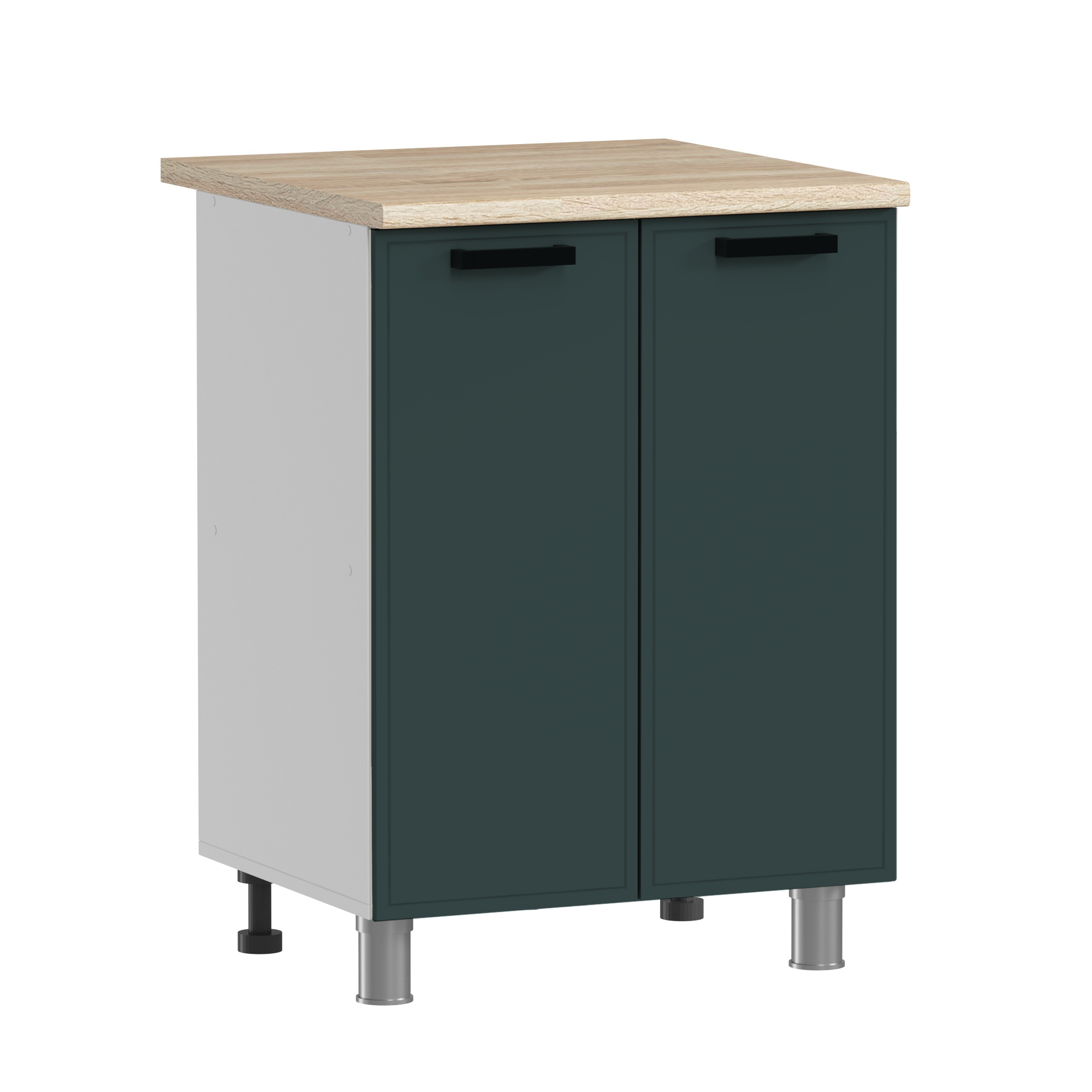 ГК Аленушка 1,6м Магнолия Керамика/Изумруд, черный (без столешницы)