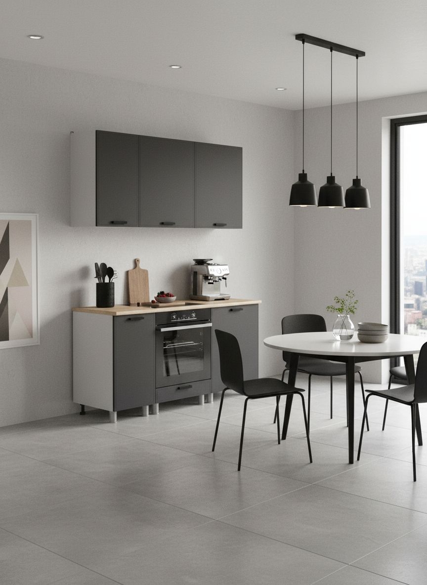 МК Аленушка 1,6м в.6 Магнолия Сталь,скоба черный,сонома