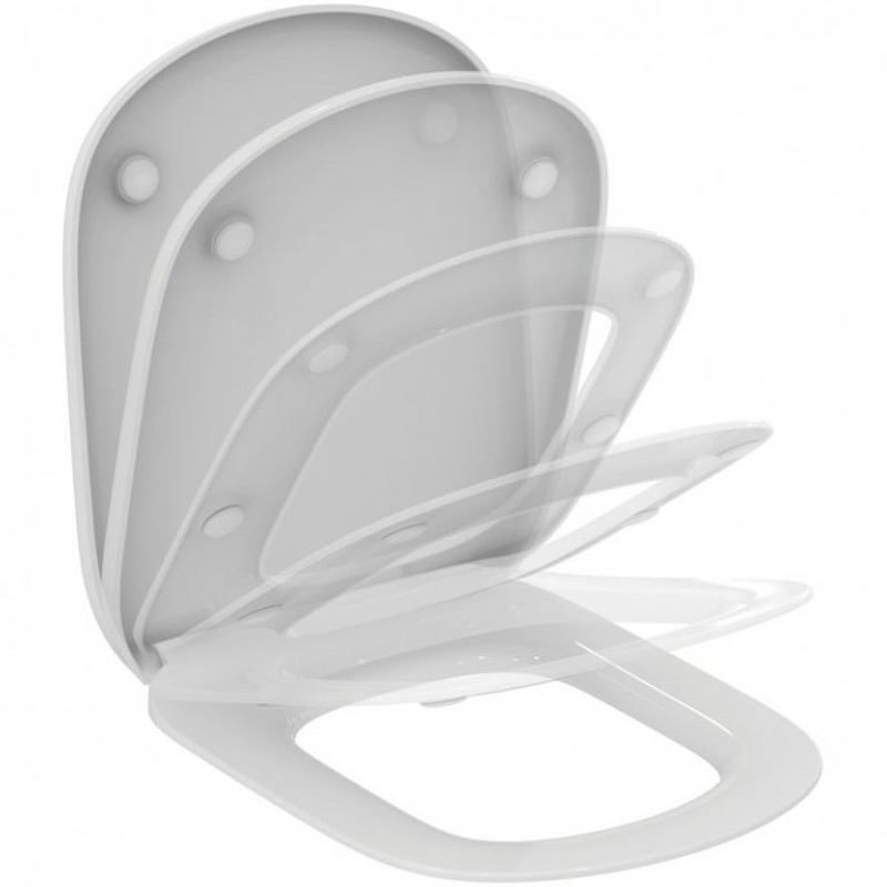 T532901 Ideal Standard i.life S УльтраТонкое сиденье и крышка для унитаза с функцией плавного закрытия, дюропласт, с функцией fast fix (легкосъемное)
