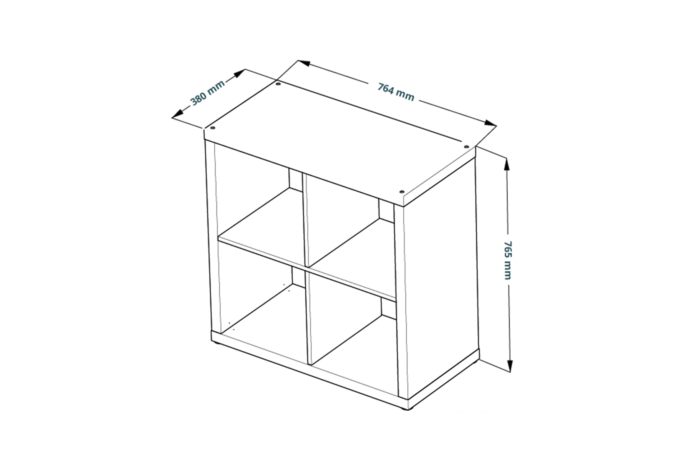 Стеллаж FÖRA 4 белый
