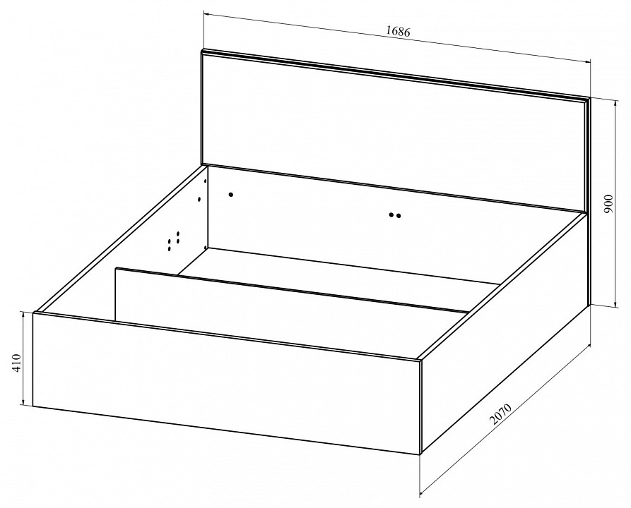 Кровать двуспальная Анастасия АН-29К