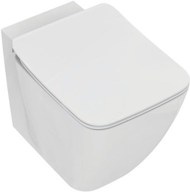 T359801 STRADA II AquaBlade® Напольный пристенный унитаз соло, горизонтальный выпуск (может дополняться пластиковыми выпускными патрубками на 90˚)