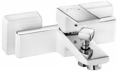 104802469EX TIERA смеситель для ванны белый/ хром