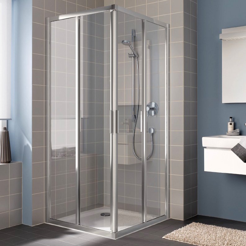 CADA XS CK E2R 10020 VPK 2-х ств.раздвиж. дверь для комбинации со второй дверью 985-1010/2000, крепление справа, стекло прозр. ESG Clean