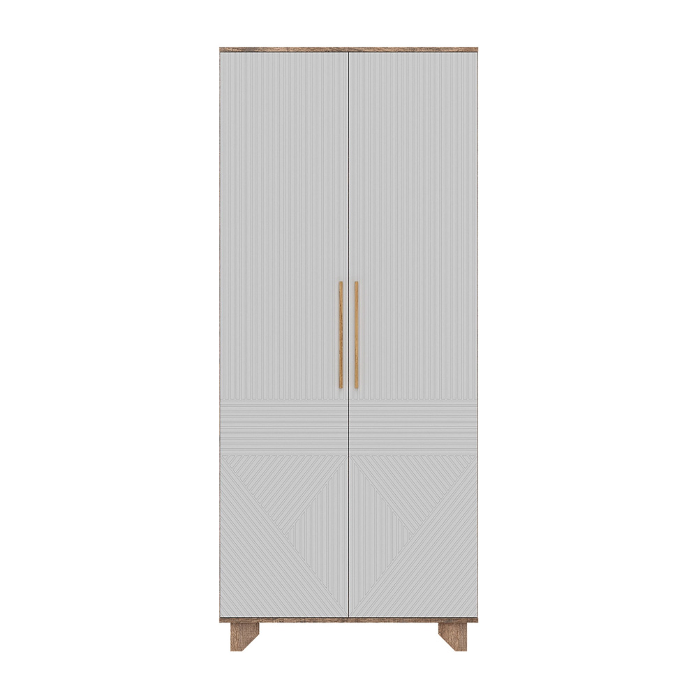 Ньёрд Шкаф 900 Дуб Самдал / Белый софт матовый