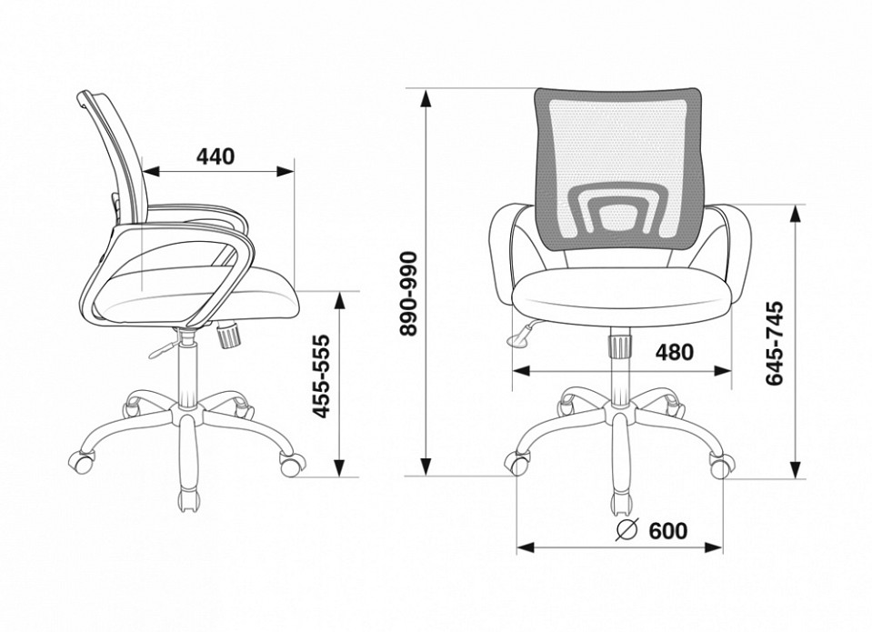 Кресло компьютерное CH-695N/SL/BLACK