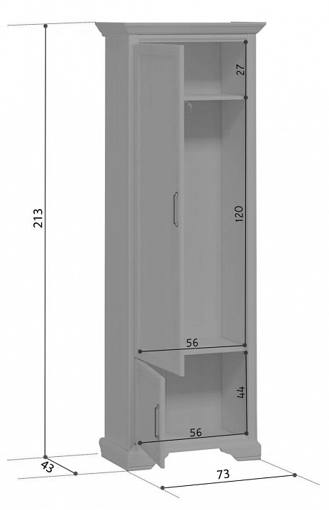 Шкаф платяной Стилиус SZF2D
