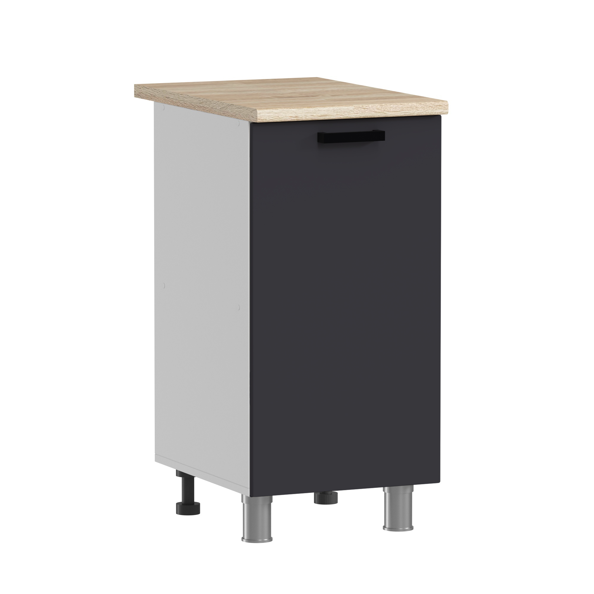 МК Аленушка Н 400 Лаванда Сталь, скоба черный (без столешницы)