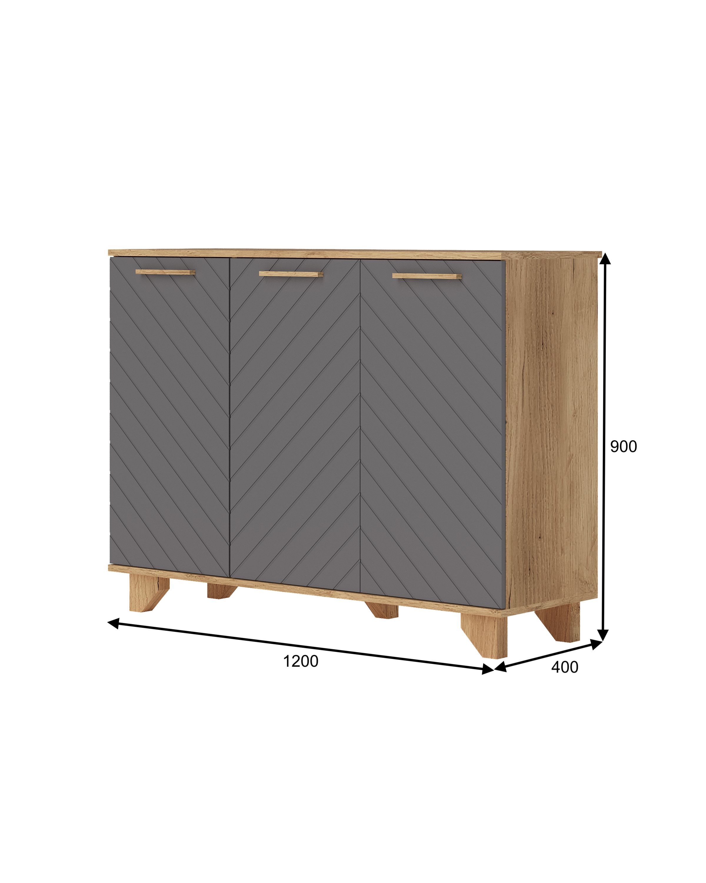Ньёрд Комод 1200 Дуб вотан/Черника