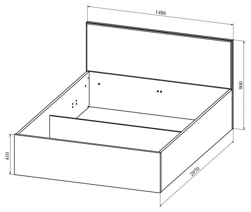 Кровать полутораспальная Анастасия АН-29К