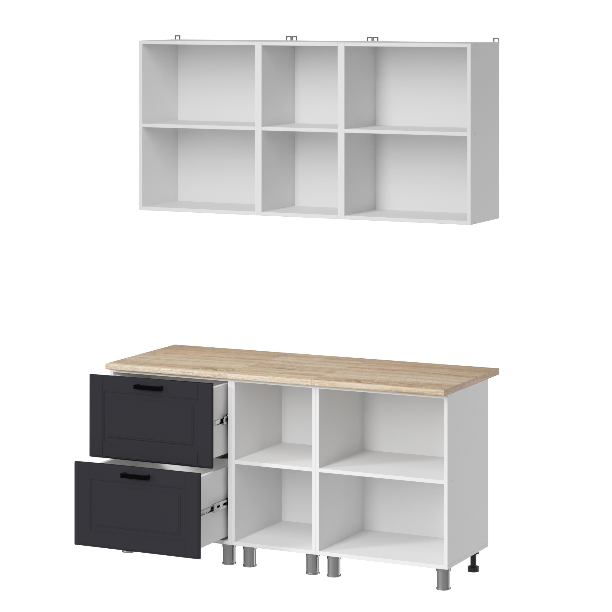 МК Аленушка 1,6м в.4 Астра Сталь,скоба черный,сонома