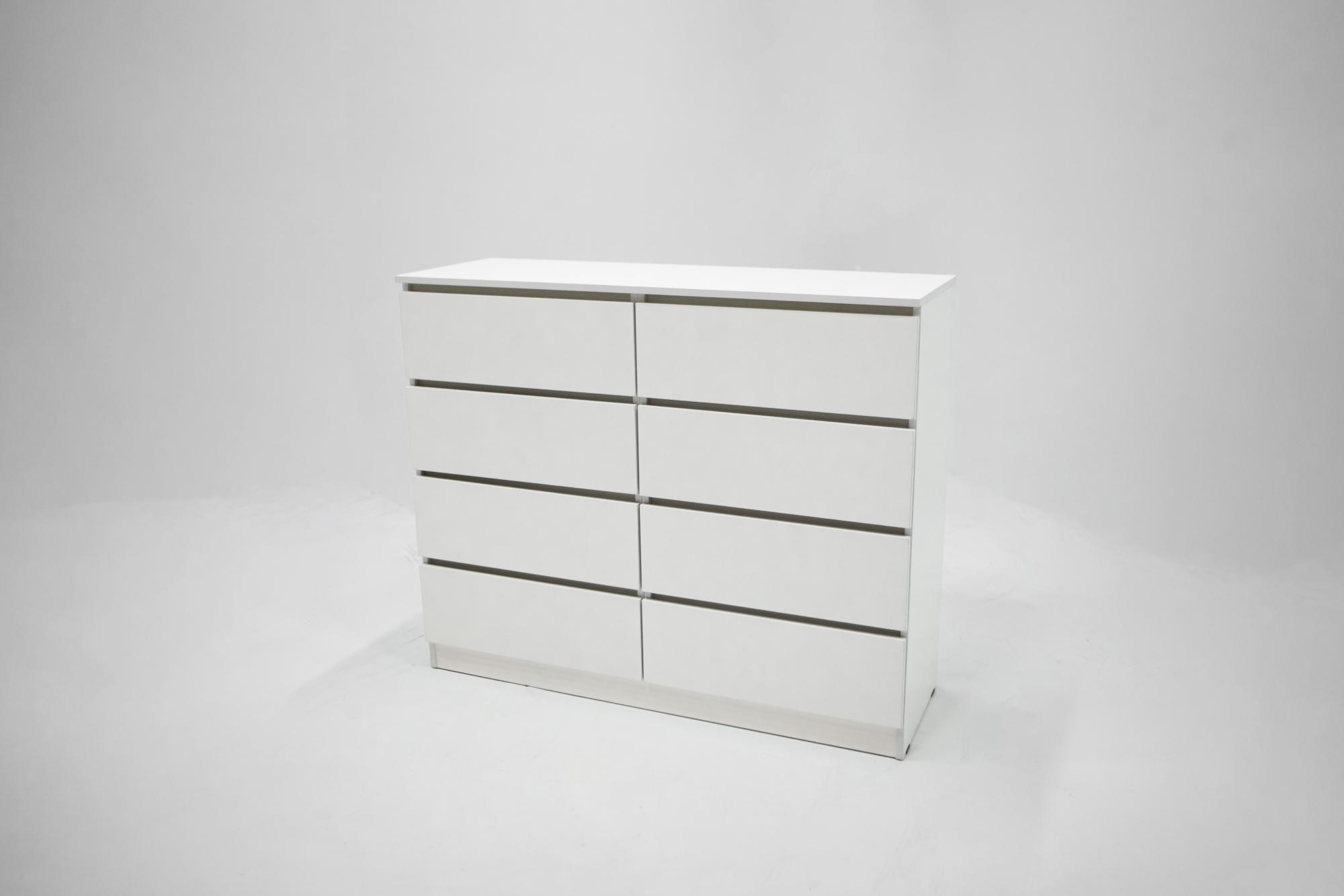 МС Охта Лайт Комод 1200.8 Белый гладкий