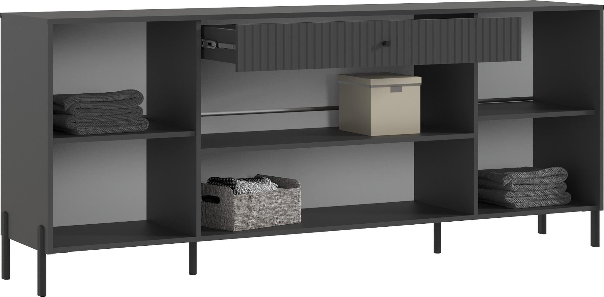 Комод Оливия (металл), Графит, Графит Софт