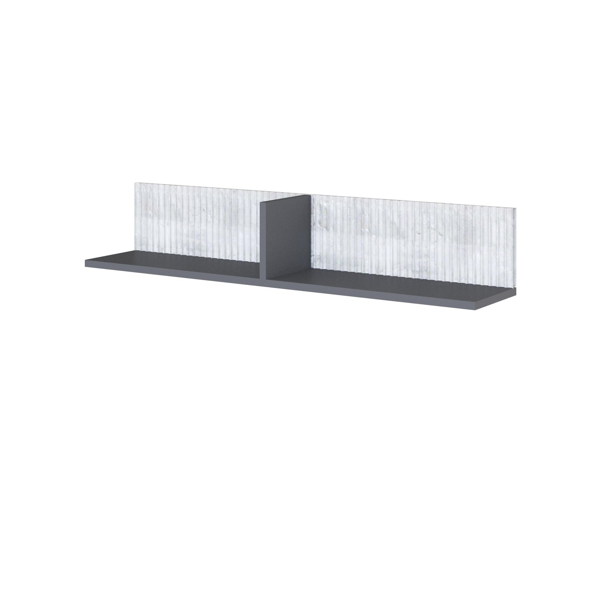 Гостиная Сириния Полка навесная серый графит/мальта