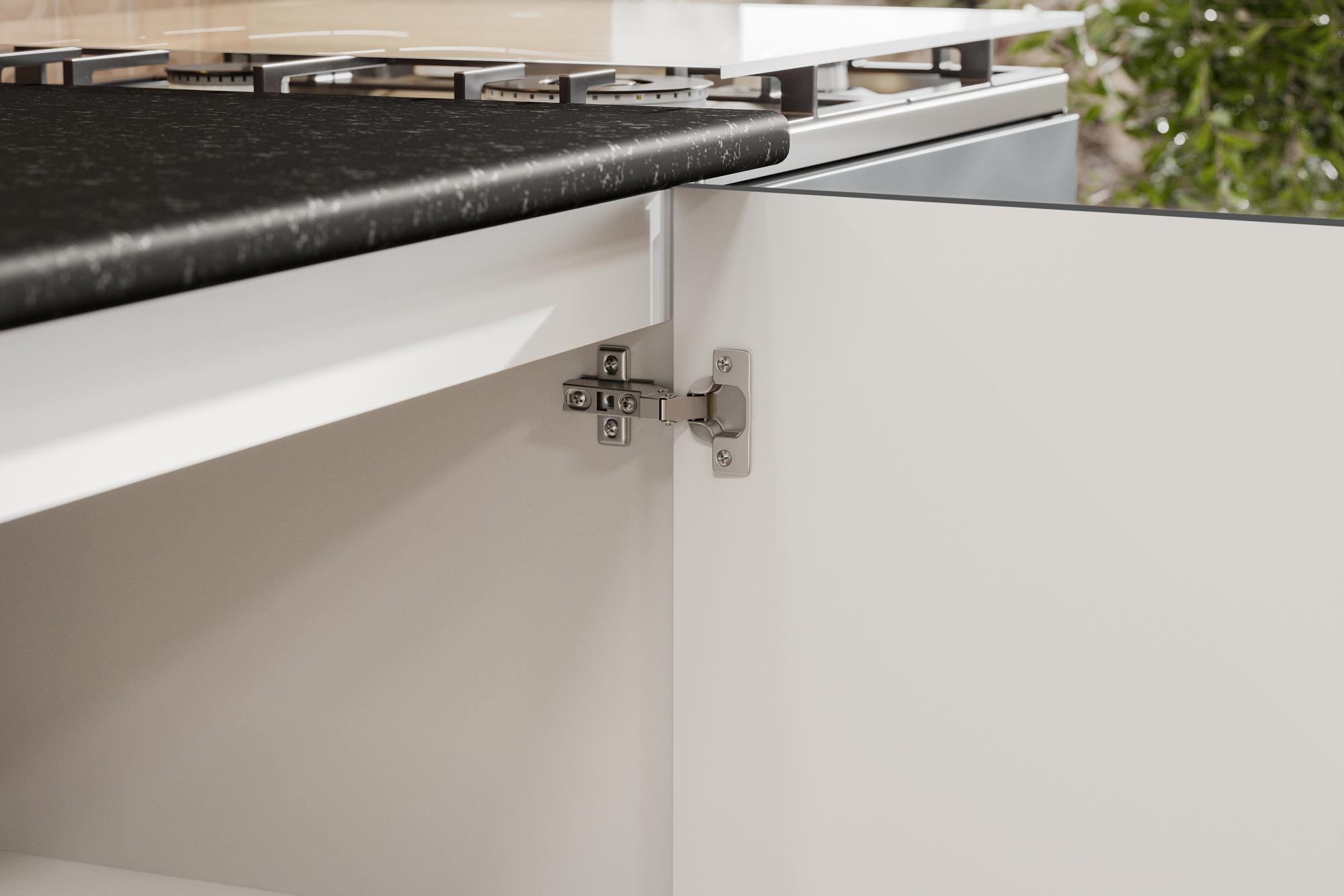 Кухонный гарнитур "Арнуво" 2,0м (Белый/Графит/Черный)