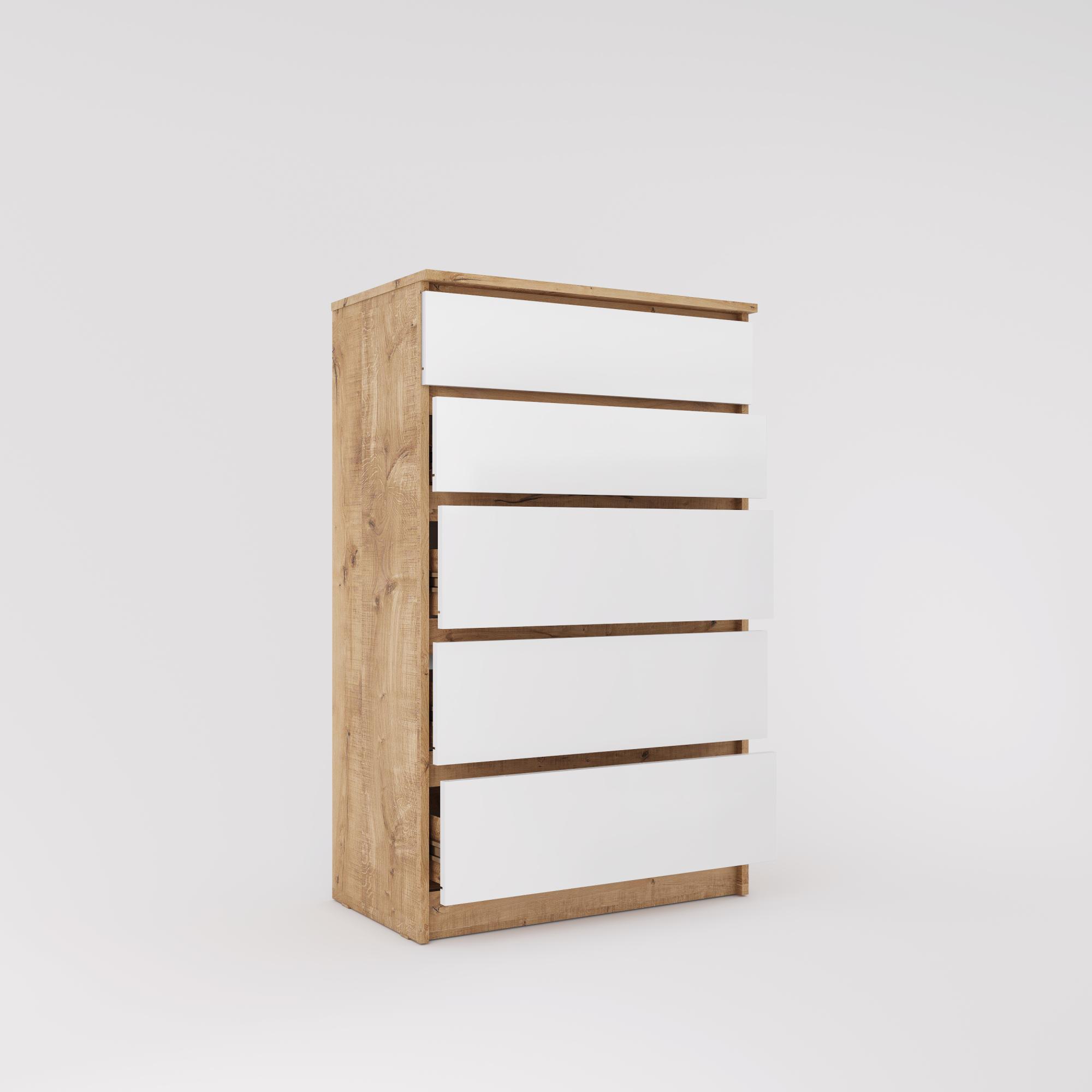 МС Охта Лайт Комод 700.5 Дуб ВотанБелый гладкий